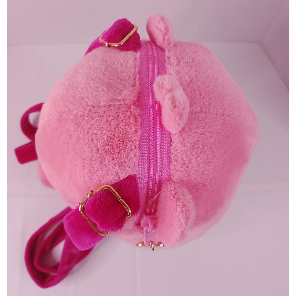 MINISO Zanmang Loopy Plush Backpack 12” Pink Beaver Pororo Kids School Bag Toy - Picture 12 of 13